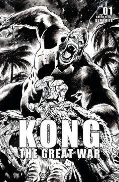 Kong Great War #1 Cover F 1 for 10 Incentive Hitch Black & White