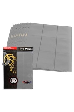 Bcw Side Loading 18 Pocket Pro Pages Gray