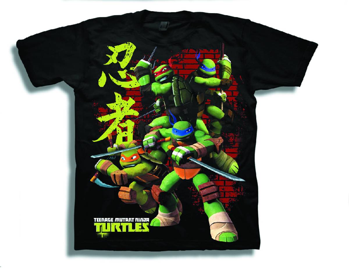 Teenage Mutant Ninja Turtles Ninjitsu Kanji Px Black T-Shirt Small