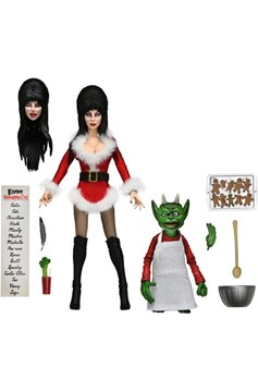 Elvira Very Scary Xmas 8in Clothed Action Figure