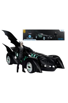 DC Multiverse Batman Forever Batmobile Vehicle And Alfred Pennyworth 7-Inch Scale Action Figure