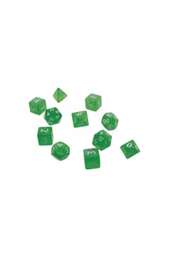 Eclipse Poly 11 Dice Set Lime Green