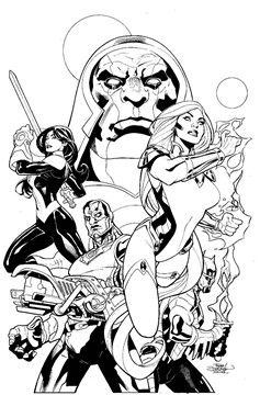 Justice League Odyssey #1 Black And White Variant Edition