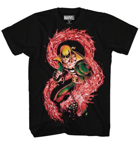 Iron Fist Dragon Punch Px Black T-Shirt Large
