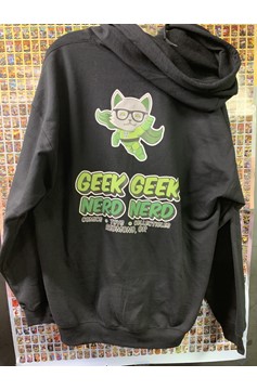 Geek Geek Nerd Nerd Sweatshirt Full Zip Up Black 2Xl
