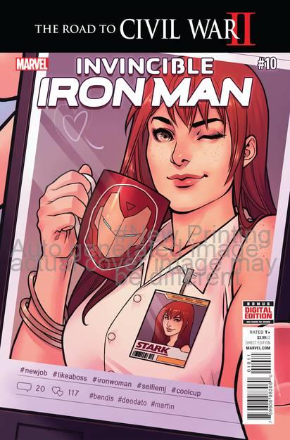 Invincible Iron Man #10 Deodato 2nd Printing Variant (2015)