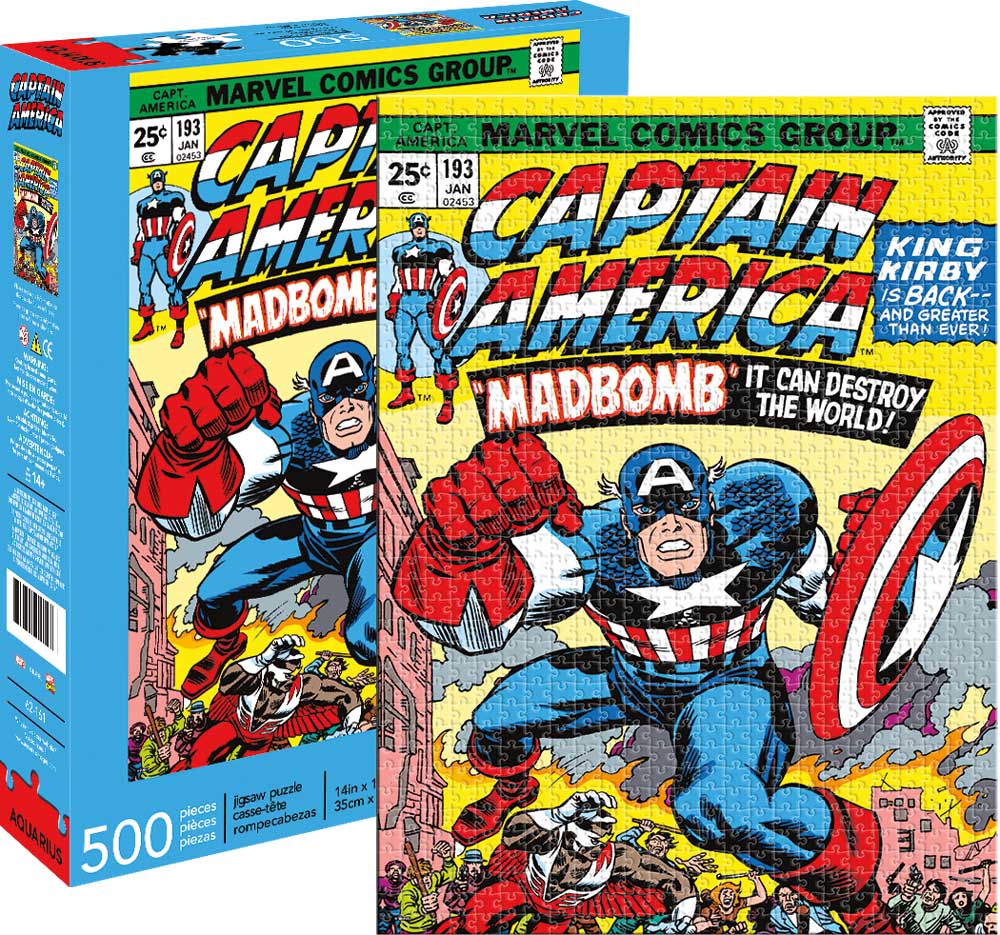 Marvel Captain America 500 Piece Comic Book Puzzle