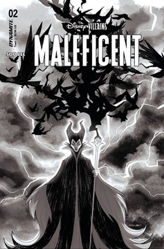 Disney Villains Maleficent #2 Cover S 7 Copy Last Call Incentive Durso Black & White