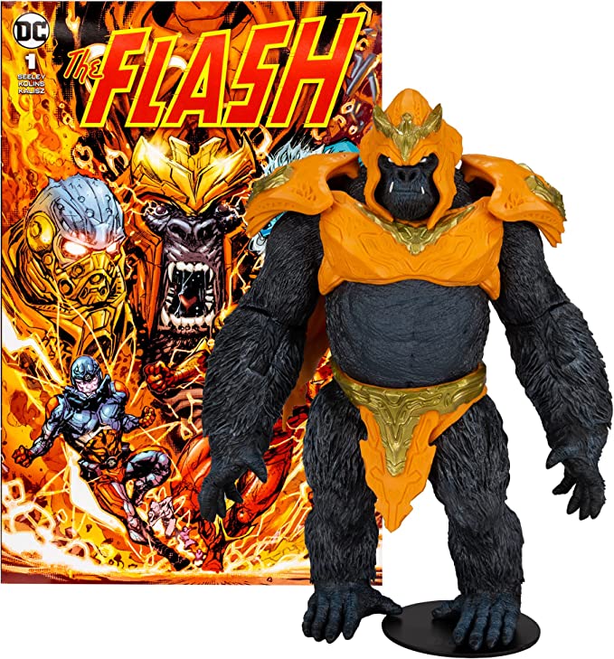 The Flash Gorilla Grodd Page Punchers Megafig Action Figure With The Flash Comic Book