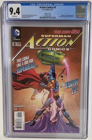 Action Comics (20110 #09 Variant Cover Cgc 9.4