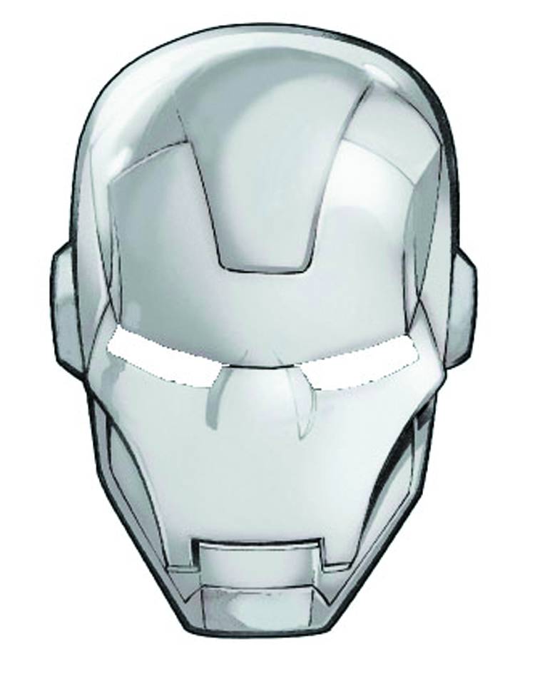 Iron Man Face Pewter Lapel Pin
