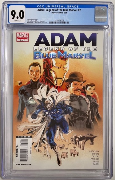 Adam: Legend of The Blue Marvel #2 CGC 9.0