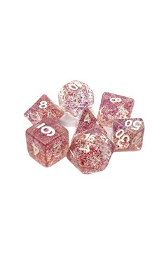 Old School 7 Piece Dnd RPG Dice Set Particles - Array of Stars