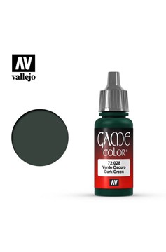 Vallejo Game Color Dark Green Paint, 17ml