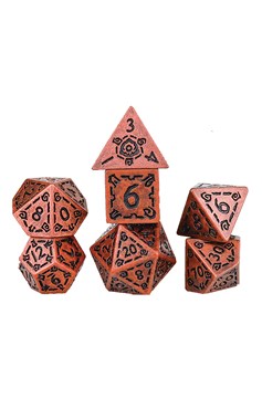 Sirius Dice RPG 7-Dice Set Illusory Metal - Copper