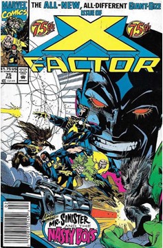 X-Factor #75 [Newsstand]-Very Good (3.5 – 5) [1St Team App. of The Nasty Boys]