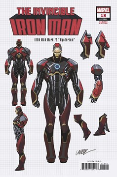Invincible Iron Man #18 1 for 10 Incentive Pepe Larraz Design Variant