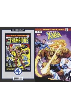 Exceptional X-Men #5 Nick Bradshaw Fantastic Four Homage Variant