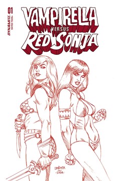 Vampirella Vs Red Sonja #1 Cover ZA 11 Copy Last Call Incentive Linsner Red Line Art