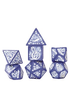 Sirius Dice: Illusory Stone Purple Agate Rpg 7 Dice Set