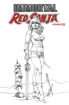 Immortal Red Sonja #7 Cover G 1 for 15 Incentive Linsner Black & White