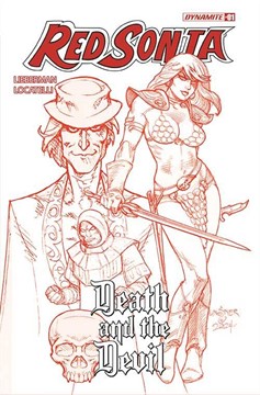 Red Sonja Death and the Devil #1 Cover V 7 Copy Incentive Linsner Red Line Variant