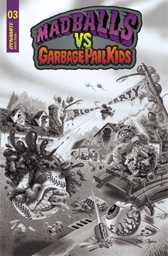 Madballs Vs Garbage Pail Kids #3 Cover F 1 for 20 Incentive Simko Black & White