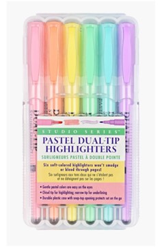 Studio Series Dual-Tip Pastel Highlighters (Set of 6)