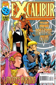 Excalibur #96 [Direct Edition]-Very Fine (7.5 – 9) [1St Team App. of The Uk Hellfire Club]