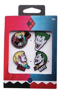 Joker And Harley 4pc Boxed Pin Set