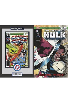 Incredible Hulk #21 Geoff Shaw Captain America Sam Wilson Homage Variant