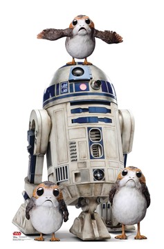 Star Wars The Last Jedi R2-D2 W/porgs Life-Size Stand Up