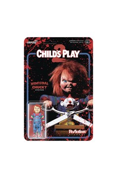 Childs Play Wave 2 Evil Chucky Blood Splatter Reaction Figure