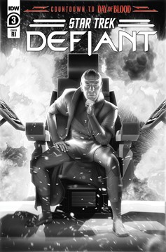Star Trek: Defiant #3 Cover D 1 for 10 Incentive Black & White Unzueta
