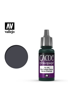 Vallejo Game Color Heavy Charcoal Extra Opaque Paint, 17ml