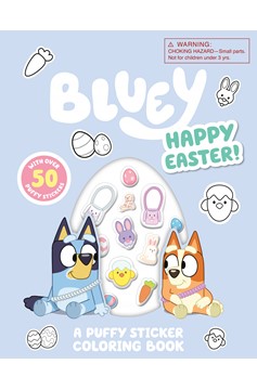 Bluey: Happy Easter! A Puffy Sticker Coloring Book