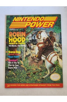 Nintendo Power Magazine 1991 Volume 26 Robin Hood Cover With Metroid Poster Pre-Owned