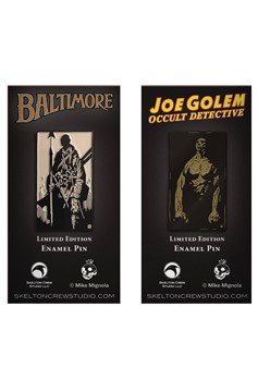 Mignola Joe Golem & Lord Baltimore Limited Edition Enamel Pin Set