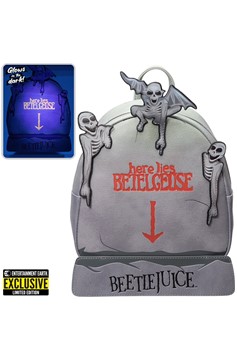 Beetlejuice Tombstone Glow-In-The-Dark Mini-Backpack - Entertainment Earth Exclusive
