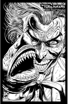 Batman Three Jokers #1 2nd Printing 1 In 25 Joker Shark Black & White Incentive Variant (Of 3)