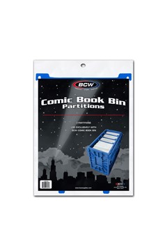 Comic Book Bin Partitions Blue (3 Pack)