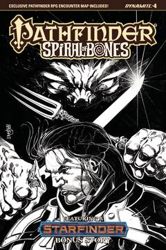 Pathfinder Spiral of Bones #4 Cover D 1 for 10 Mandrake Black & White Incentive (Of 5)