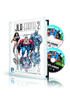 JLA Earth 2 Hardcover Book & DVD Blu Ray Set