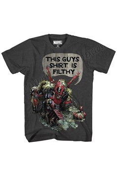 Deadpool Filth Px Charcoal Heather T-Shirt XL