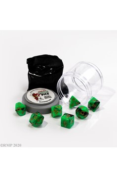 Pizza Dungeon Dice Green & Black