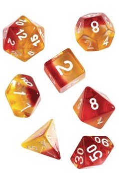 Yellow And Red Translucent Sirius Dice Set