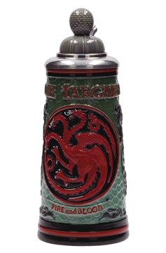 Game of Thrones House Targaryren Relief Ceramic Stein W/cap