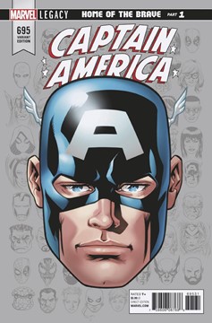 Captain America #695 Mckone Legacy Headshot Variant (2018)