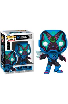 Funko Pop 410 Blue Beetle Glow In The Dark Gamestop Exclusive