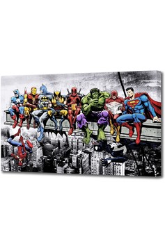 Superheroes Lunch On A Skyscraper 24X36 Poster